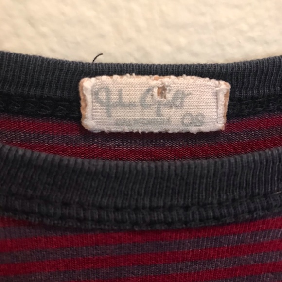 Brandy Melville Maroon Striped Top - Picture 3 of 3